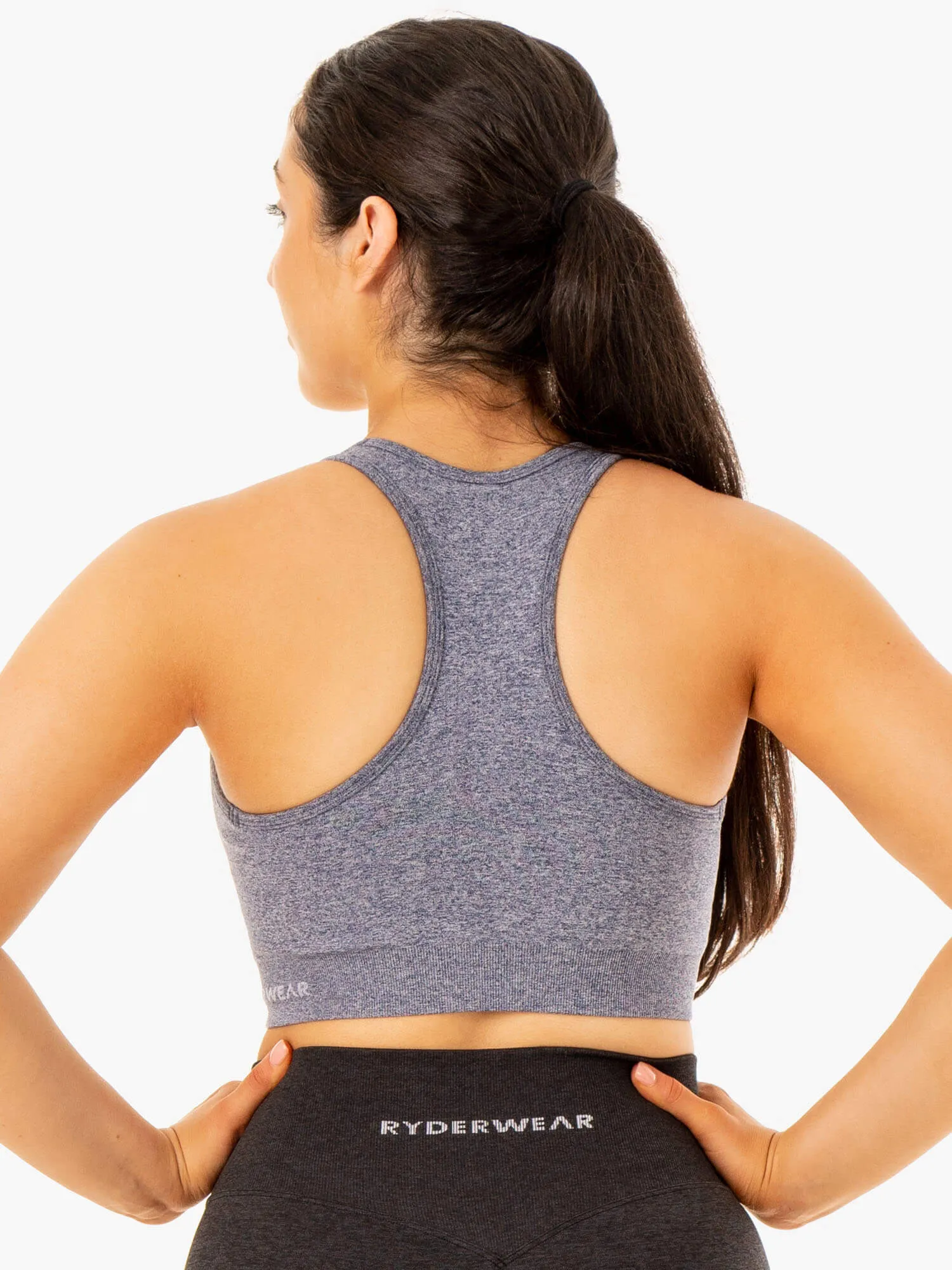 Staples Seamless Racer Back Sports Bra - Navy Marl sold by Ryderwear product image thumbnail 2