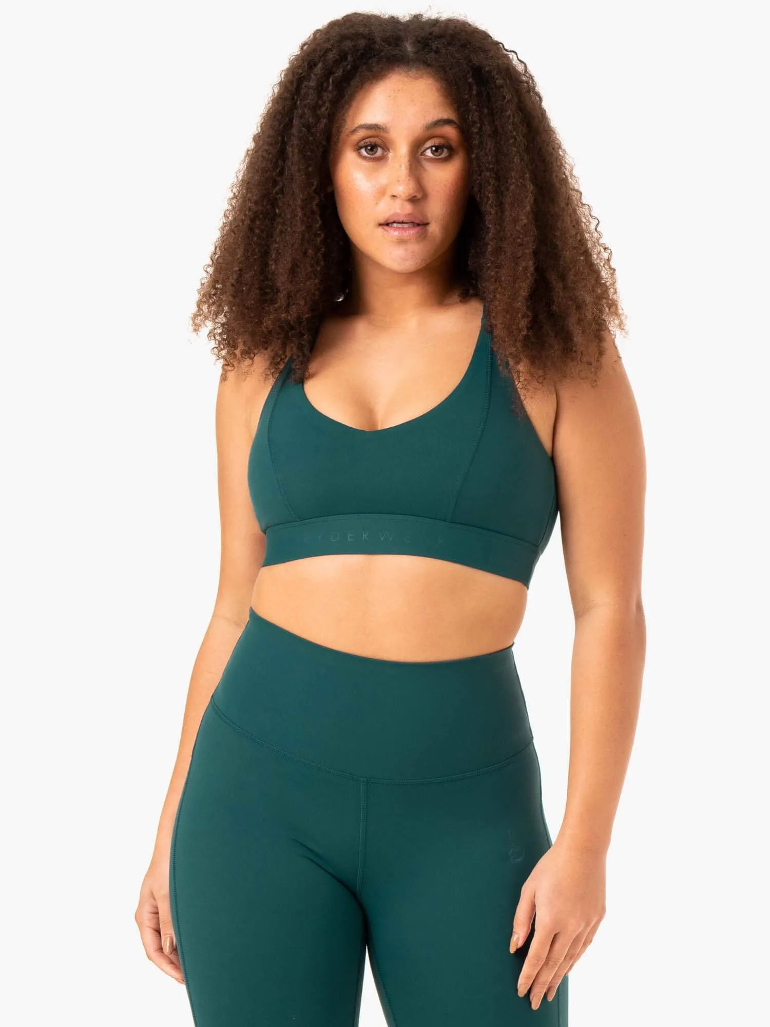 NKD Align Sports Bra - Teal sold by Ryderwear
