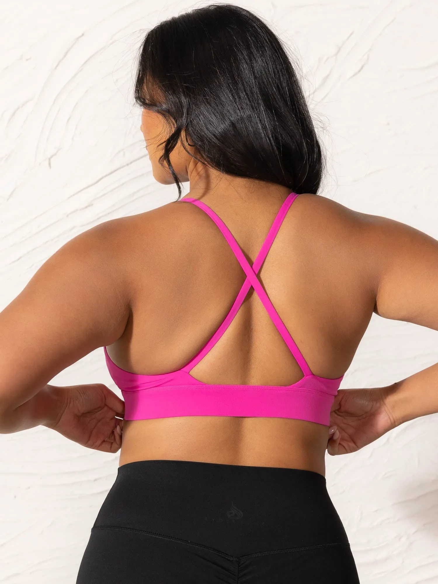 NKD Low Neck Sports Bra - Neon Pink sold by Ryderwear