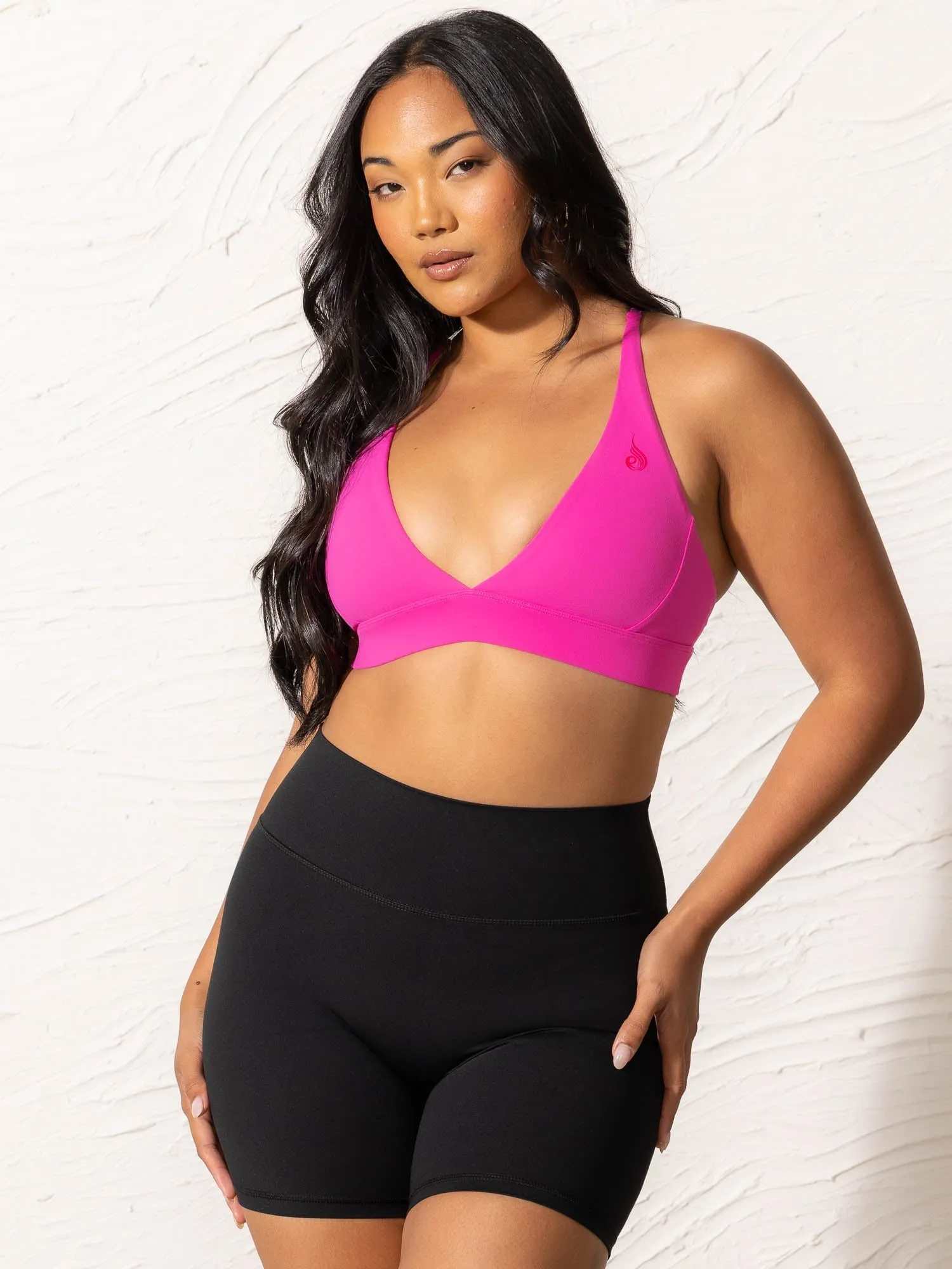 NKD Low Neck Sports Bra - Neon Pink sold by Ryderwear product image thumbnail 2