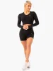 Sculpt Seamless Long Sleeve Top - Black Marl sold by Ryderwear