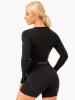 Sculpt Seamless Long Sleeve Top - Black Marl sold by Ryderwear