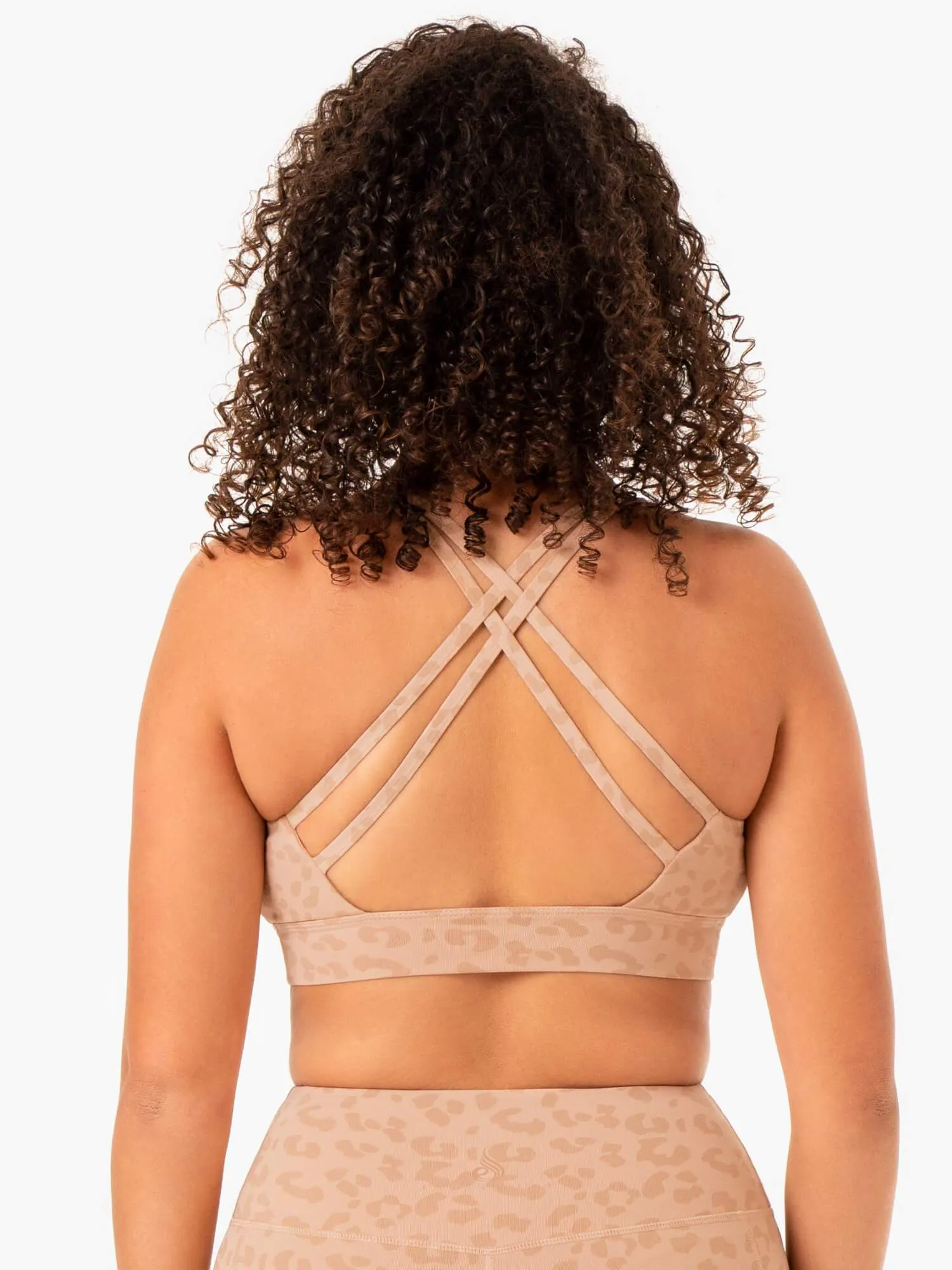 Ultra V-Neck Sports Bra - Tan Leopard sold by Ryderwear product image thumbnail 2