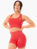 Seamless Staples Sports Bra - Red Marl sold by Ryderwear