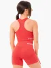 Seamless Staples Sports Bra - Red Marl sold by Ryderwear