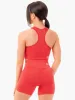 Seamless Staples Sports Bra - Red Marl sold by Ryderwear