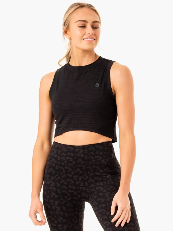 Ultra Scoop Tank - Black sold by Ryderwear
