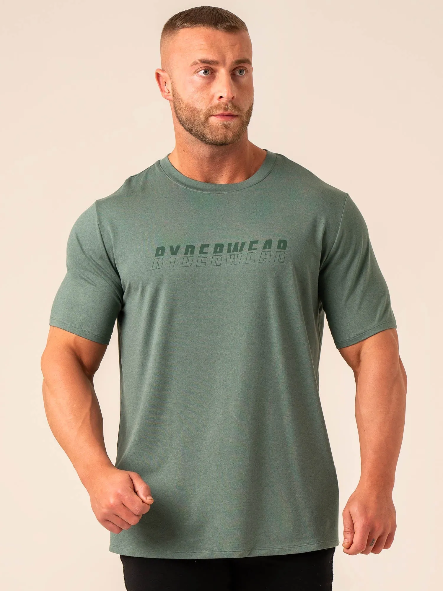 Soft Tech T-Shirt - Fern Green Marl sold by Ryderwear