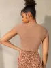 Empower Rib Tee - Mocha sold by Ryderwear