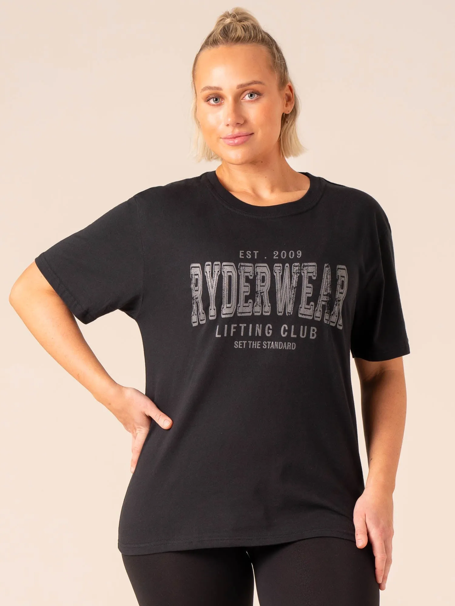 Grit Oversized T-Shirt - Black sold by Ryderwear product image thumbnail 3