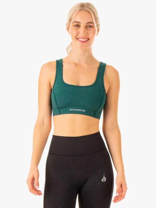 Enhance Seamless Sports Bra - Teal sold by Ryderwear