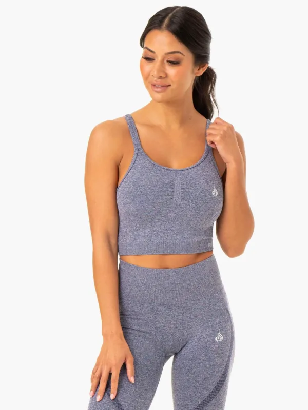 Sculpt Seamless Tank - Navy Marl sold by Ryderwear