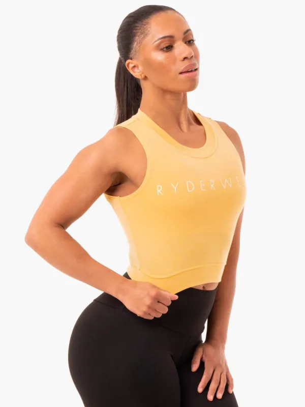 Motion Crop Top - Mango sold by Ryderwear