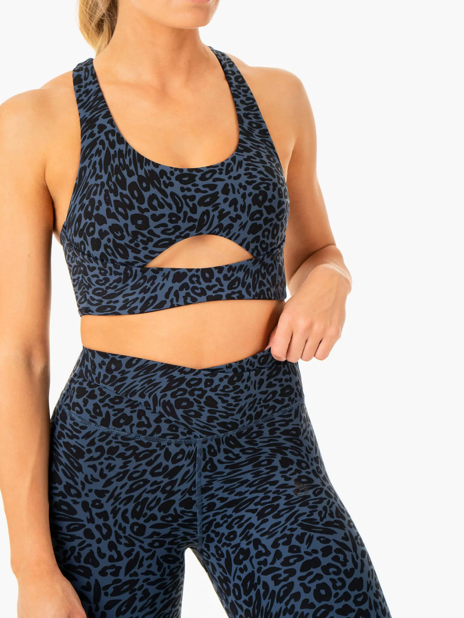 Rotation Sports Bra - Navy Leopard sold by Ryderwear product image thumbnail 4