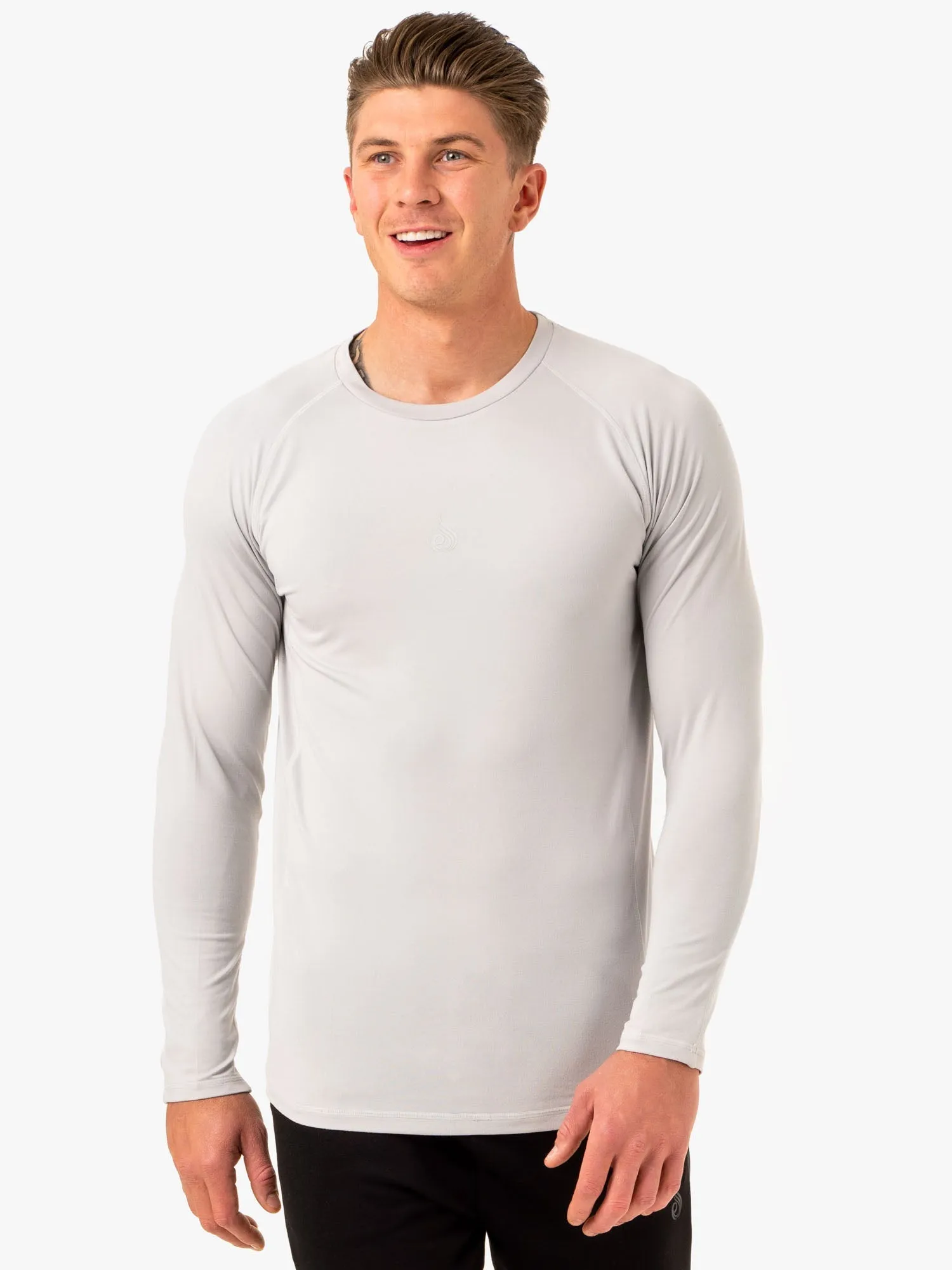 Enhance Long Sleeve Training Top - Snow Grey sold by Ryderwear
