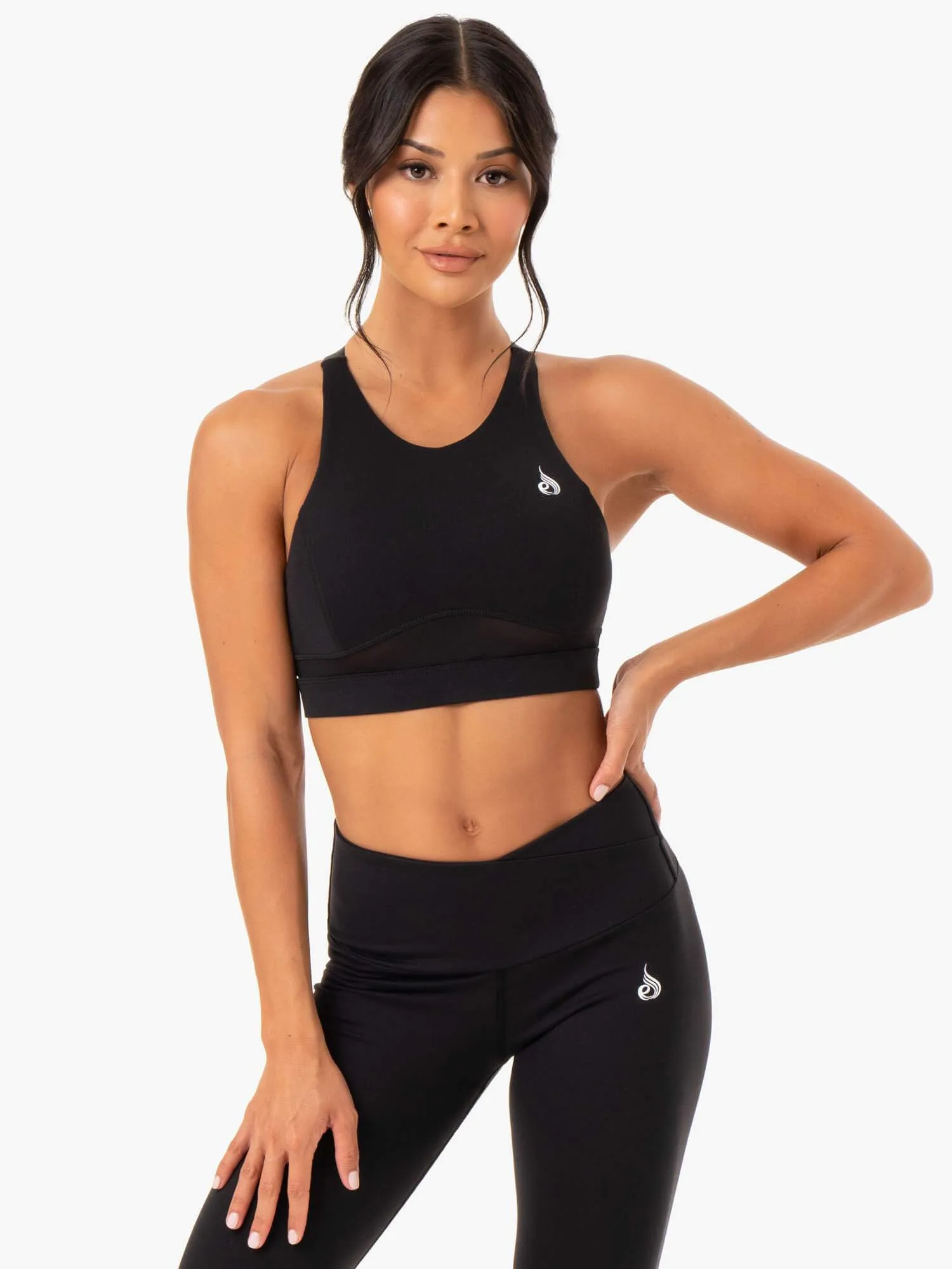 Amazon Mesh Sports Bra - Black sold by Ryderwear