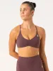 NKD Stonewash Sports Bra - Chocolate Stonewash sold by Ryderwear
