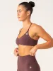 NKD Stonewash Sports Bra - Chocolate Stonewash sold by Ryderwear