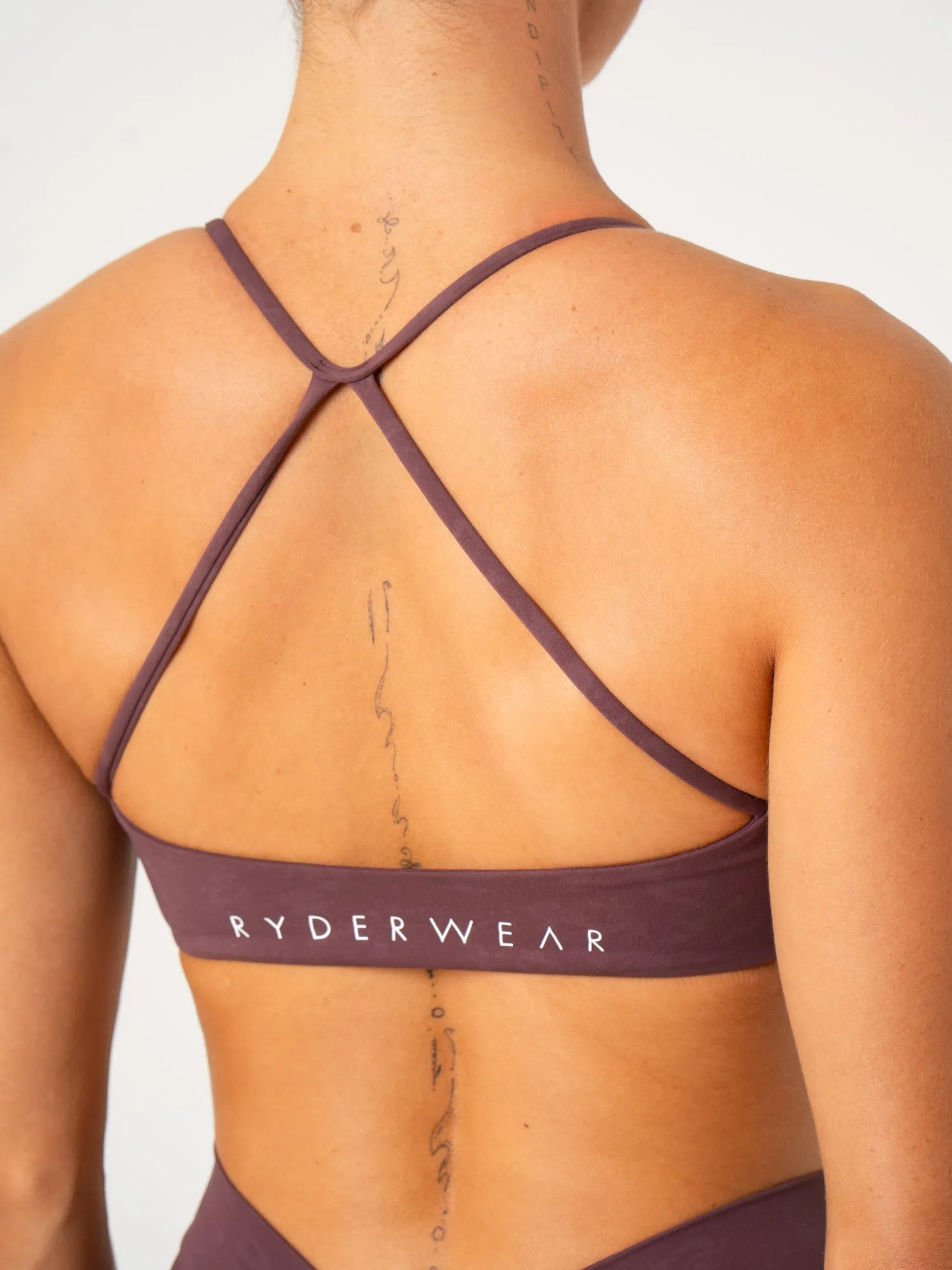 NKD Stonewash Sports Bra - Chocolate Stonewash sold by Ryderwear product image thumbnail 5