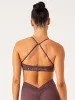 NKD Stonewash Sports Bra - Chocolate Stonewash sold by Ryderwear