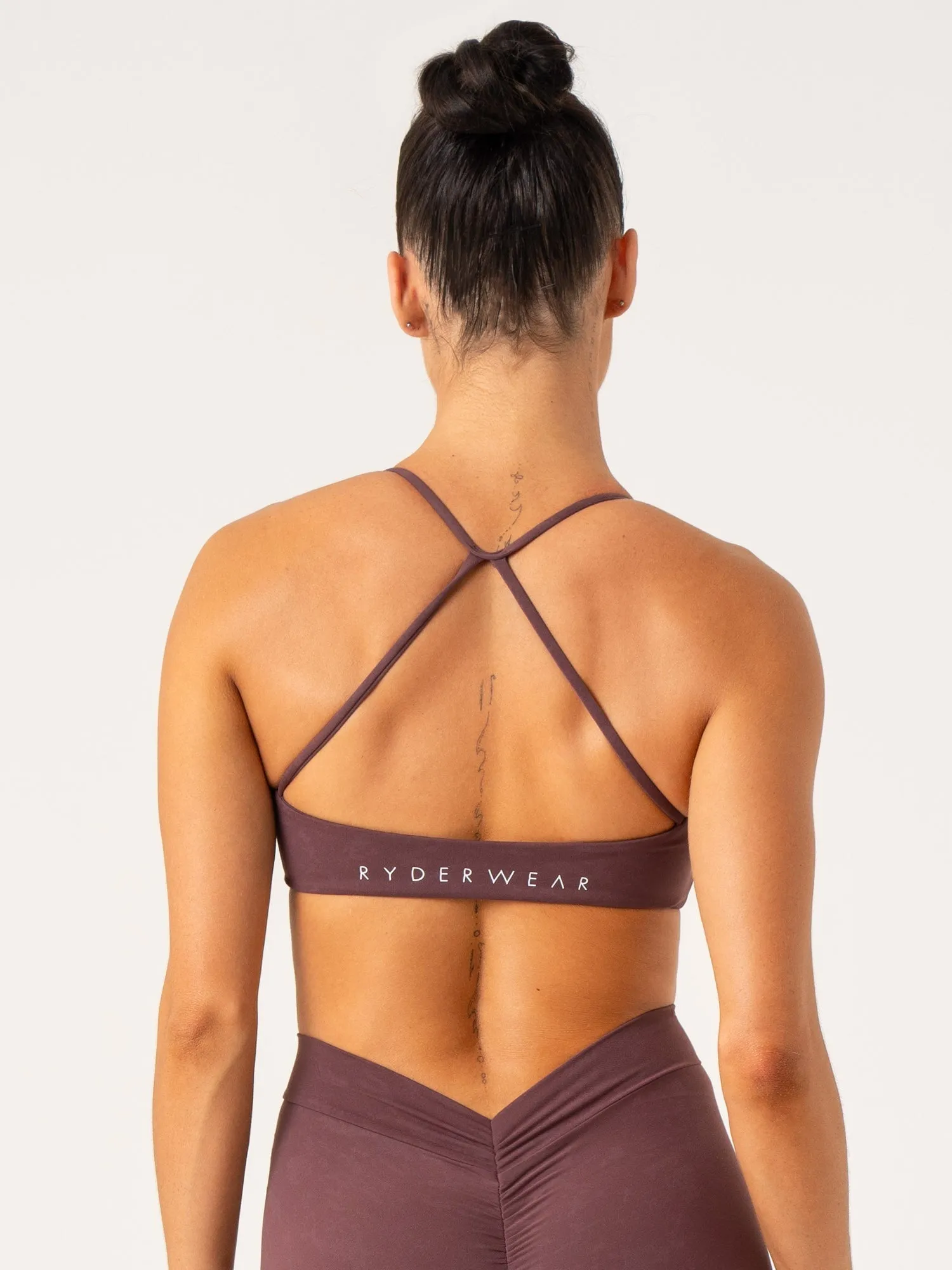 NKD Stonewash Sports Bra - Chocolate Stonewash sold by Ryderwear product image thumbnail 2