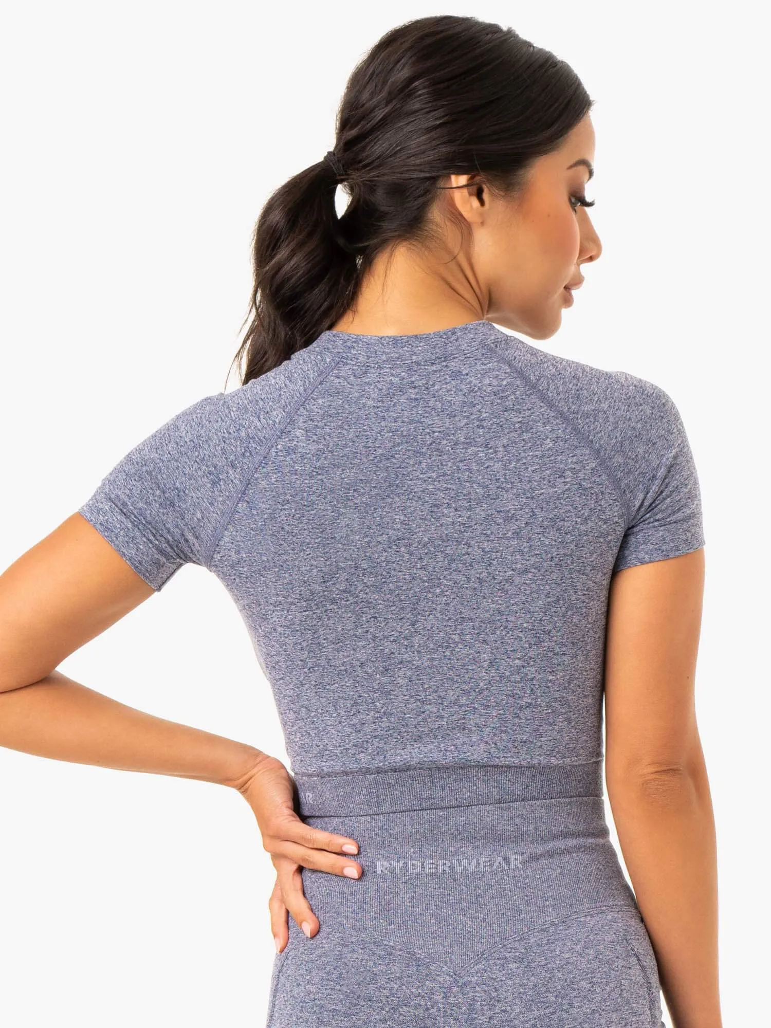 Staples Seamless T-Shirt - Navy Marl sold by Ryderwear product image thumbnail 2