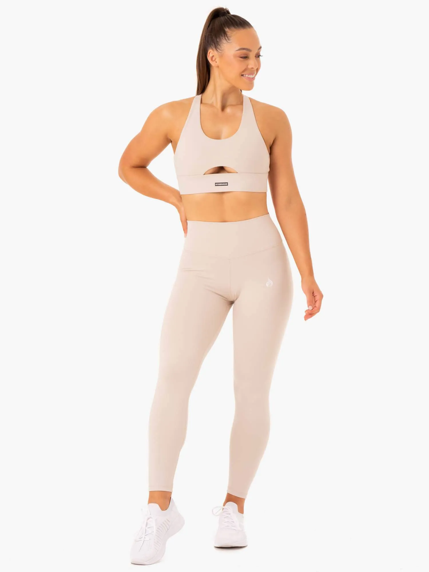 Base Full Length High Waisted Leggings - Mushroom sold by Ryderwear product image thumbnail 5
