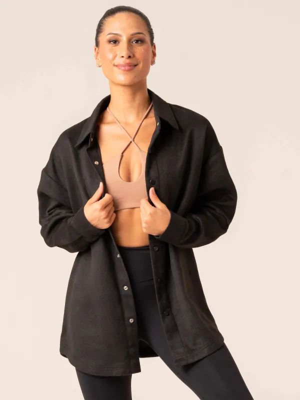 Oversized Shacket - Black sold by Ryderwear