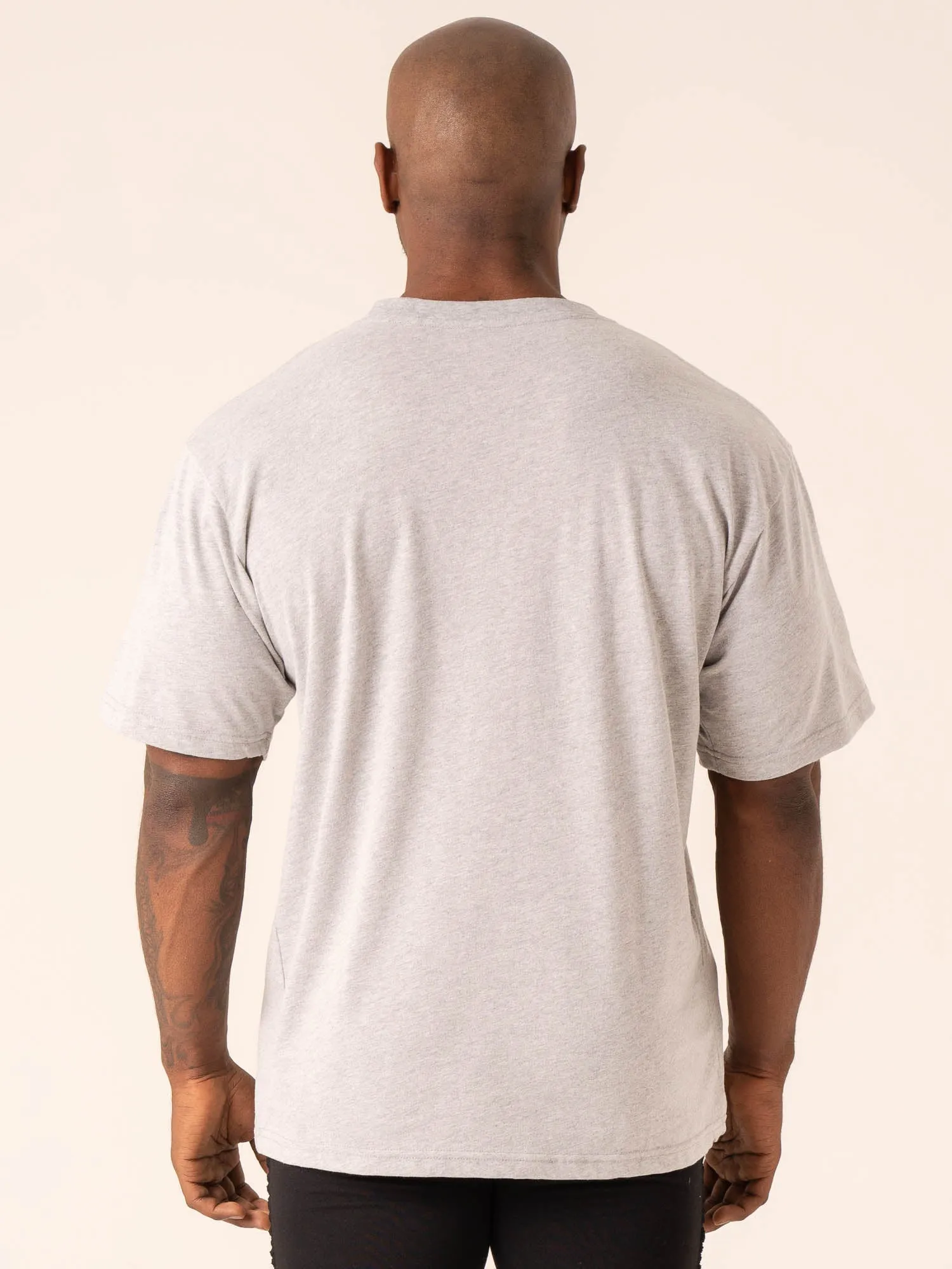 Grit Oversized T-Shirt - Snow Marl/Charcoal sold by Ryderwear product image thumbnail 2