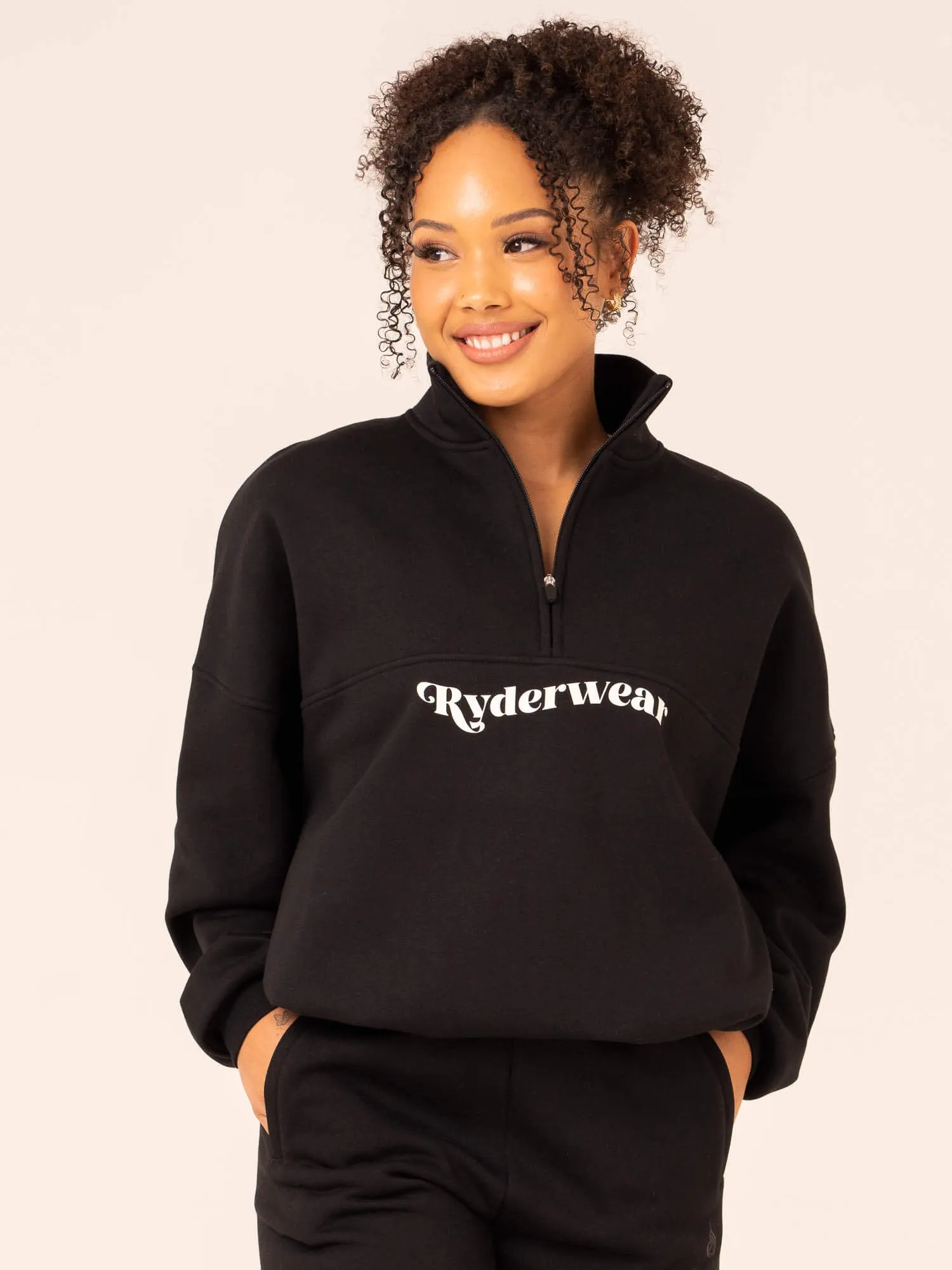 Reserve Half Zip Jumper - Black sold by Ryderwear