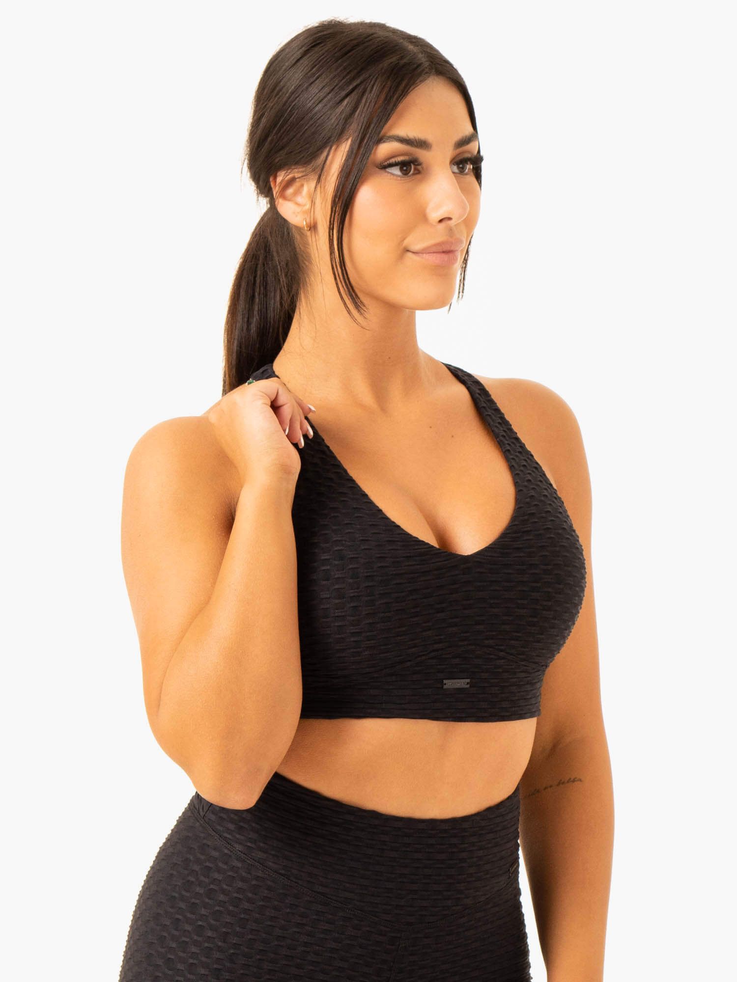 Optic V-Neck Sports Bra - Black sold by Ryderwear product image thumbnail 5