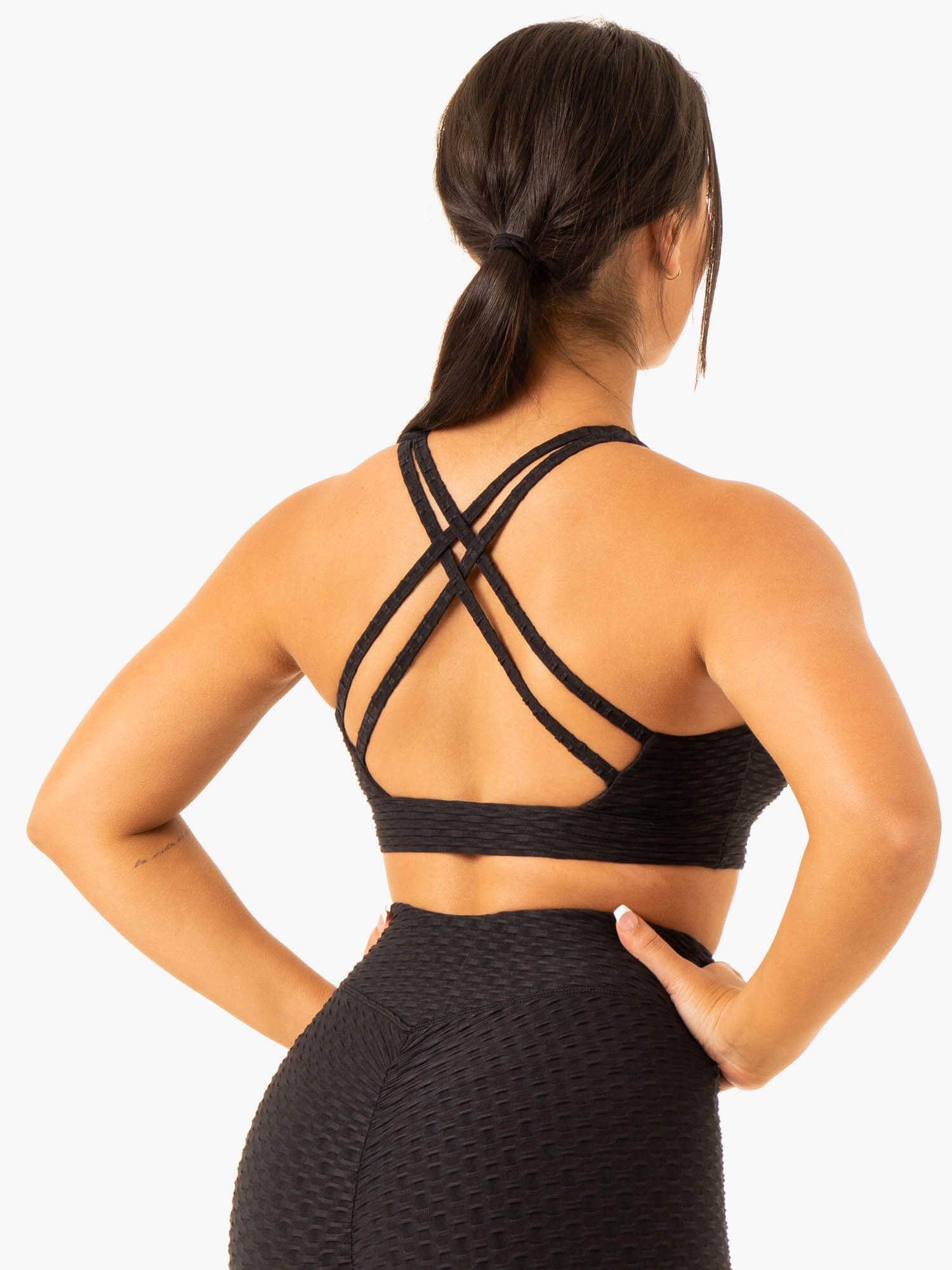 Optic V-Neck Sports Bra - Black sold by Ryderwear product image thumbnail 2
