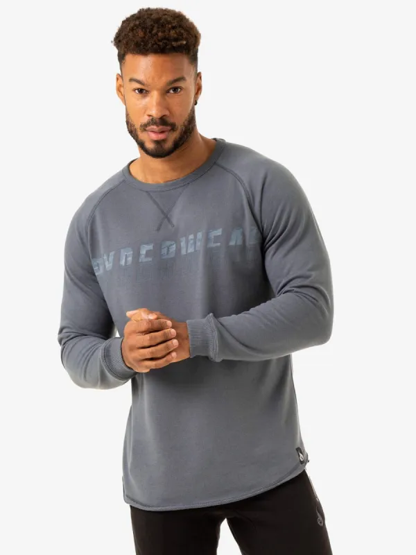Overdrive Crew Neck - Steel Blue sold by Ryderwear
