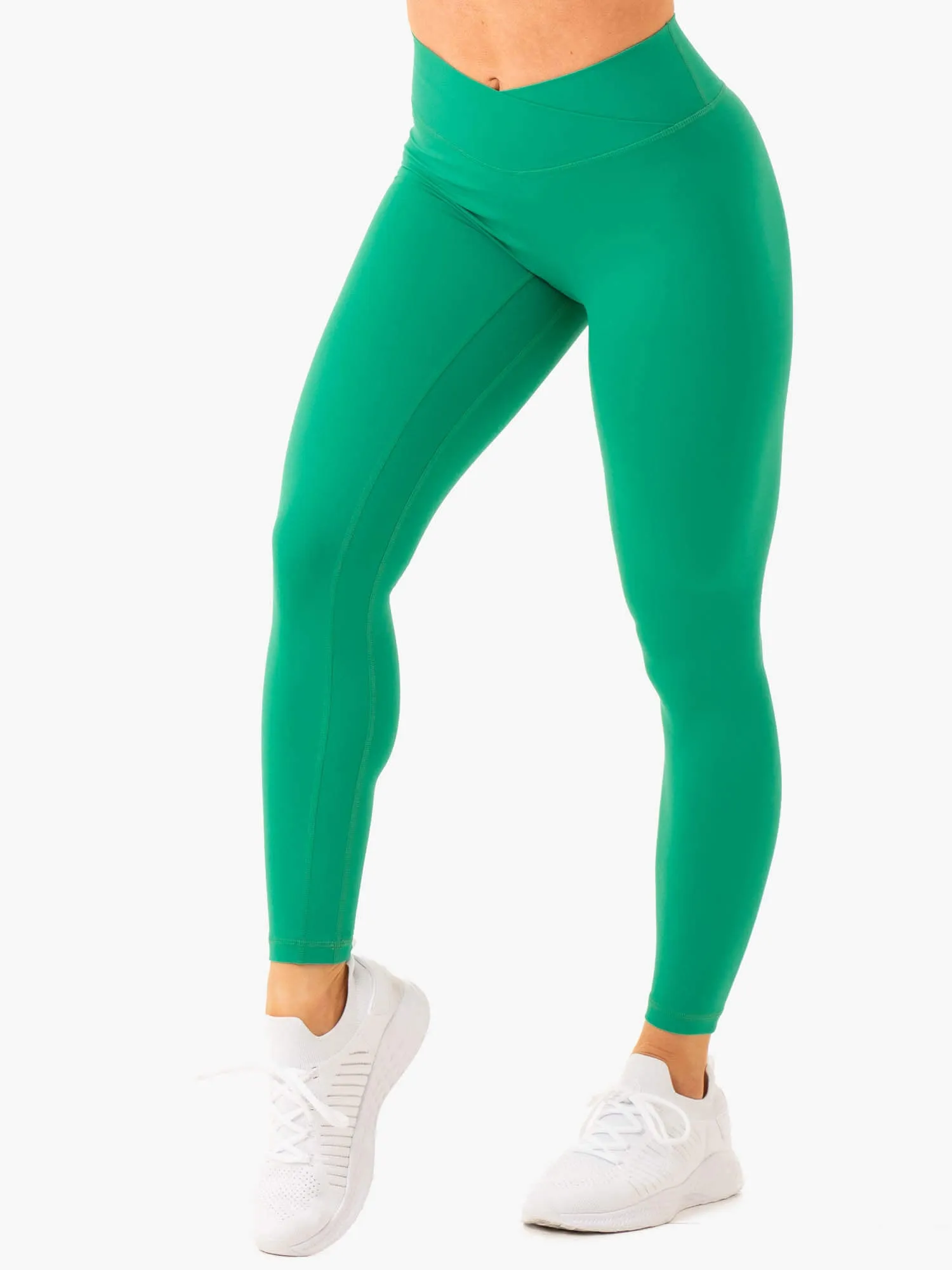 NKD Cross Over Leggings - Green sold by Ryderwear product image thumbnail 2