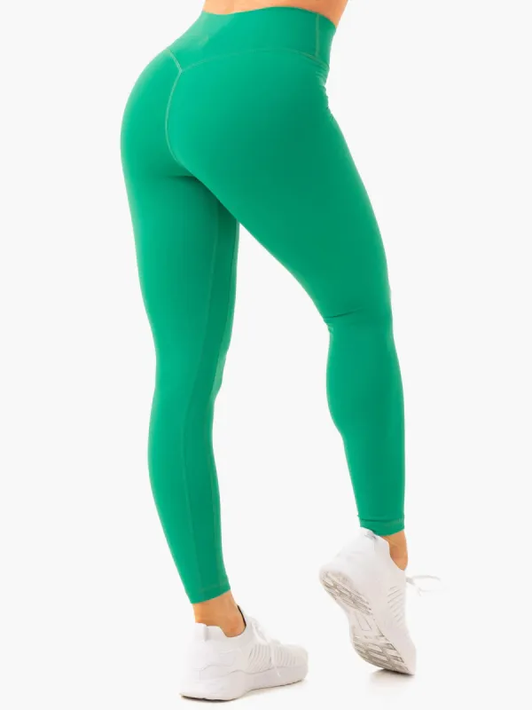 NKD Cross Over Leggings - Green sold by Ryderwear