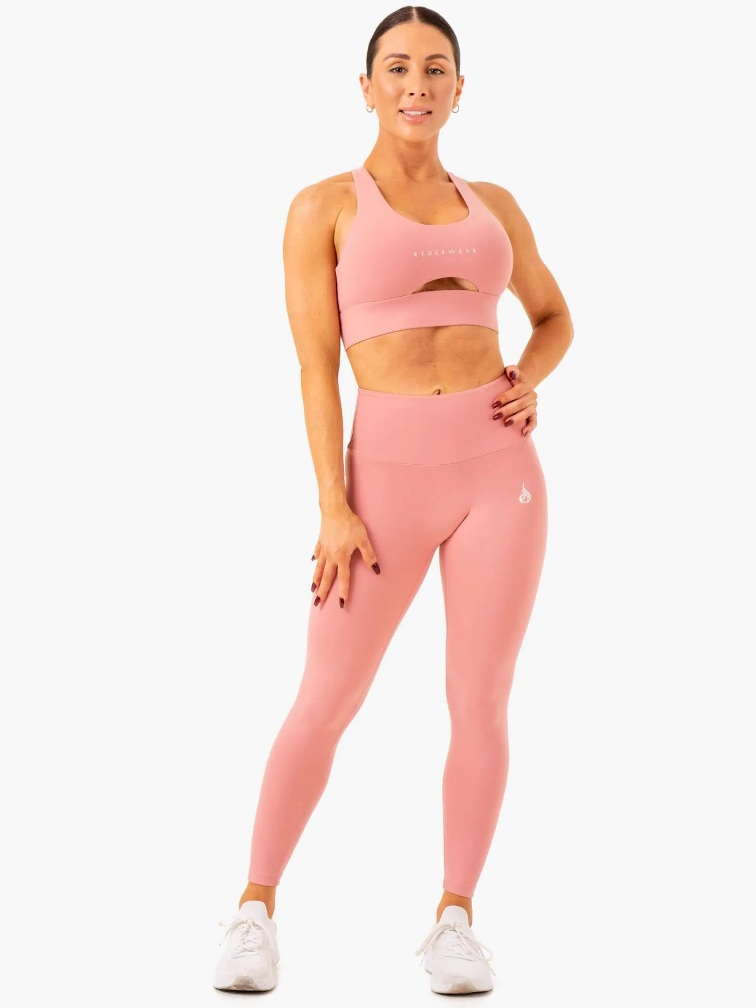 Vital High Waisted Scrunch Leggings - Blush Pink sold by Ryderwear product image thumbnail 5