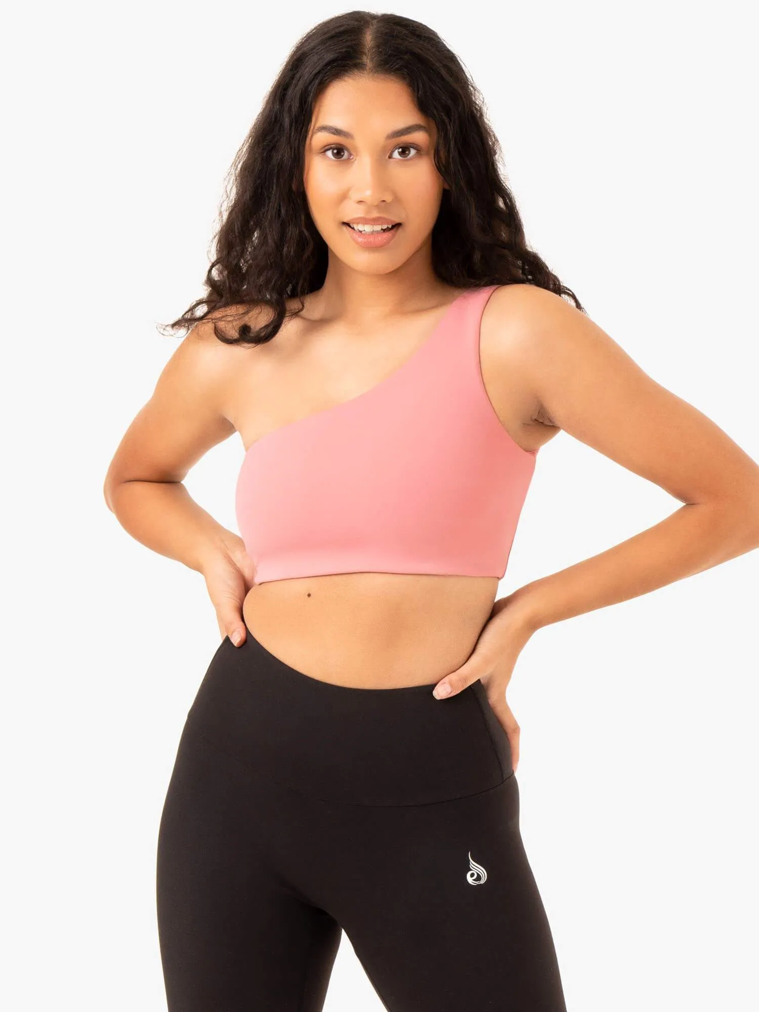 Adapt One Shoulder Sports Bra - Blush Pink sold by Ryderwear product image thumbnail 3