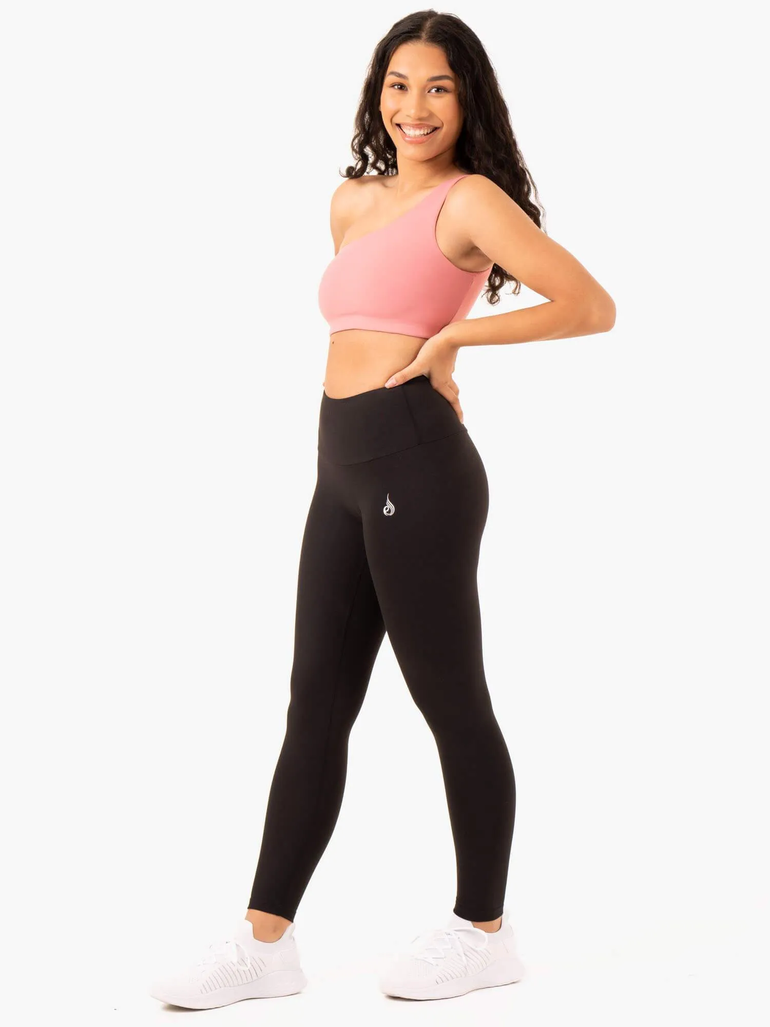 Adapt One Shoulder Sports Bra - Blush Pink sold by Ryderwear product image thumbnail 5