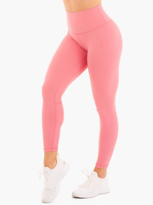NKD High Waisted Leggings - Rose sold by Ryderwear