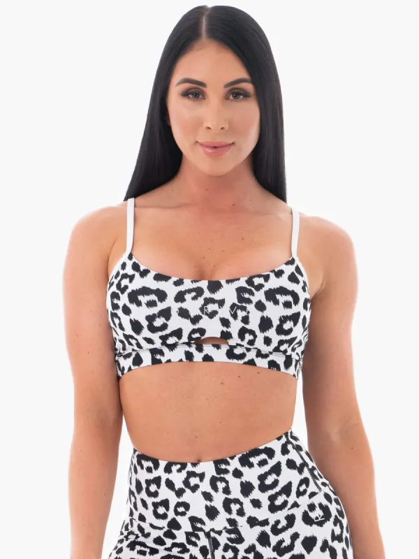 Animal Sports Bra - Snow Leopard sold by Ryderwear