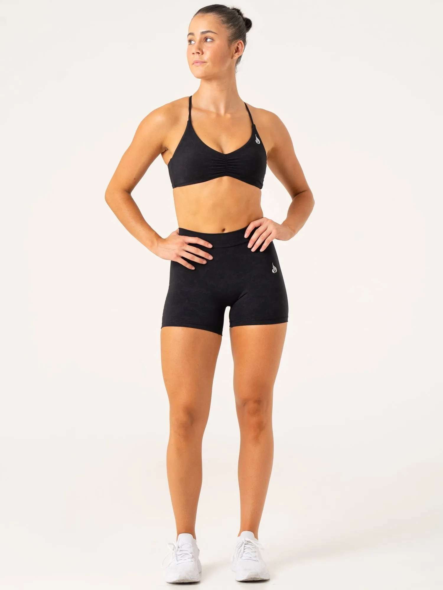 NKD Stonewash Sports Bra - Black Stonewash sold by Ryderwear product image thumbnail 5