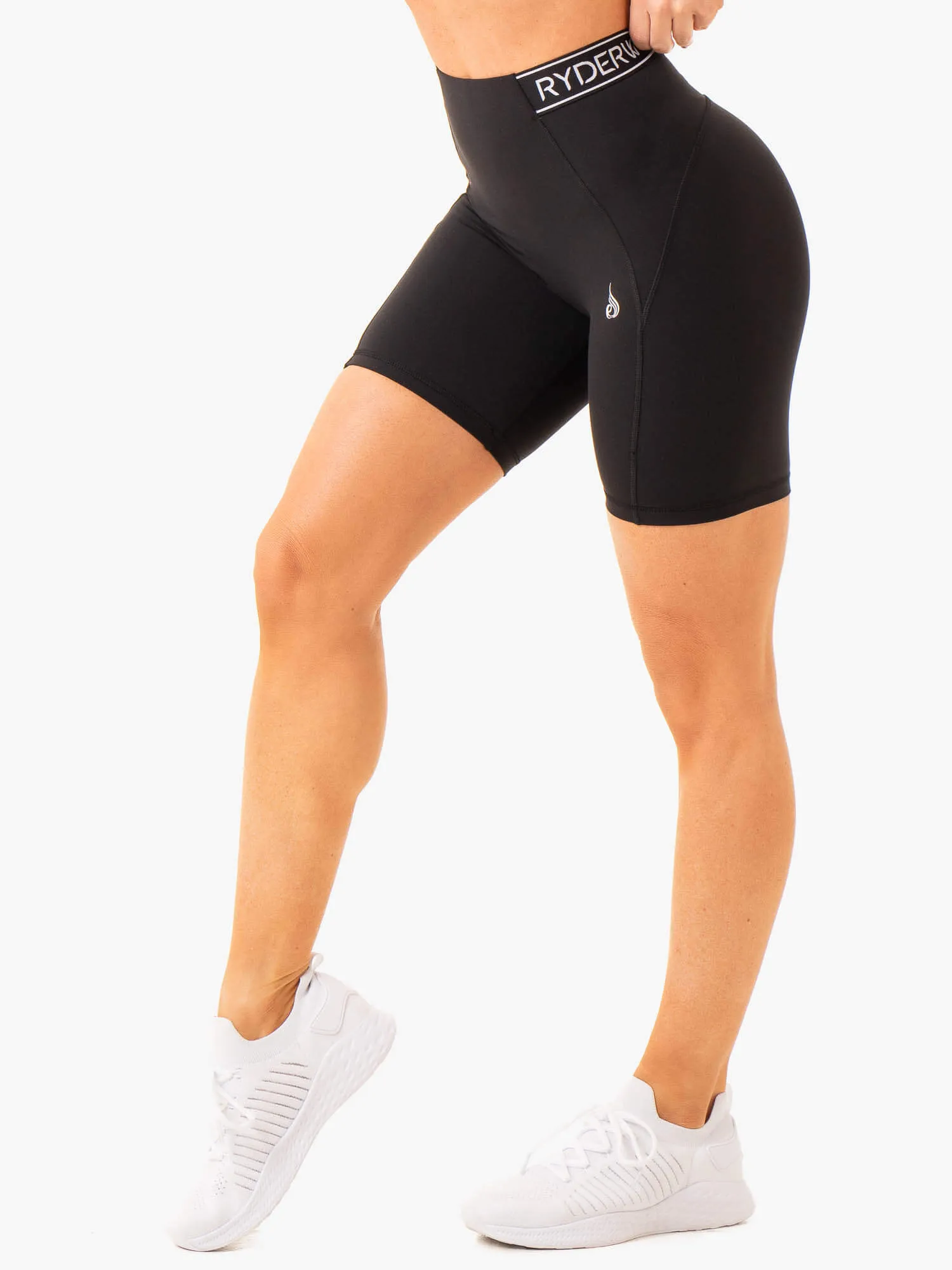 Level Up High Waisted Scrunch Shorts - Black sold by Ryderwear product image thumbnail 3