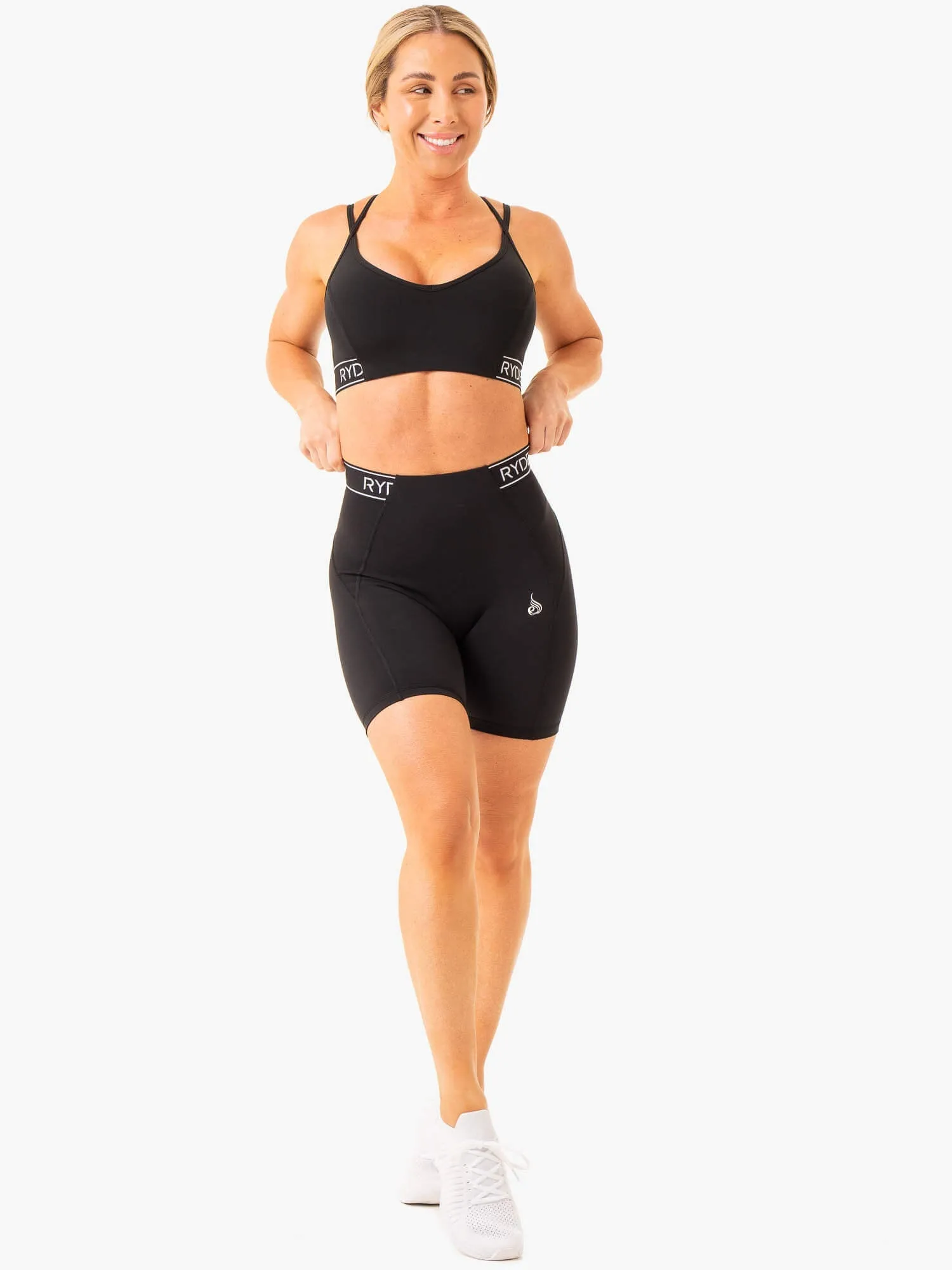 Level Up High Waisted Scrunch Shorts - Black sold by Ryderwear product image thumbnail 4