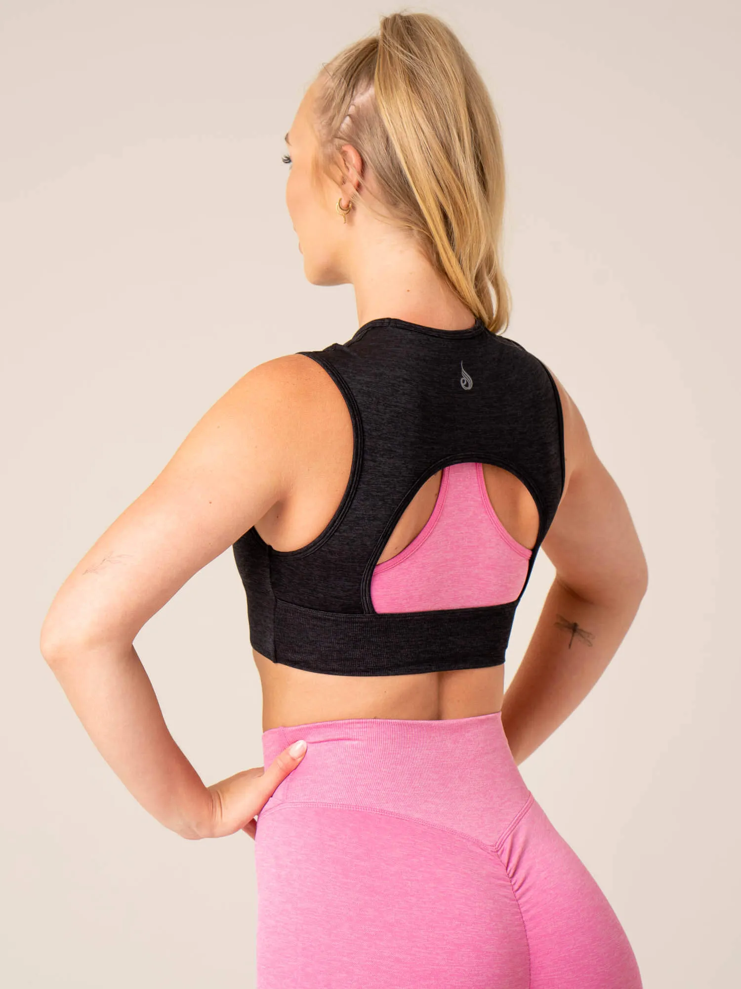 Focus Seamless Tank - Black Marl sold by Ryderwear product image thumbnail 5