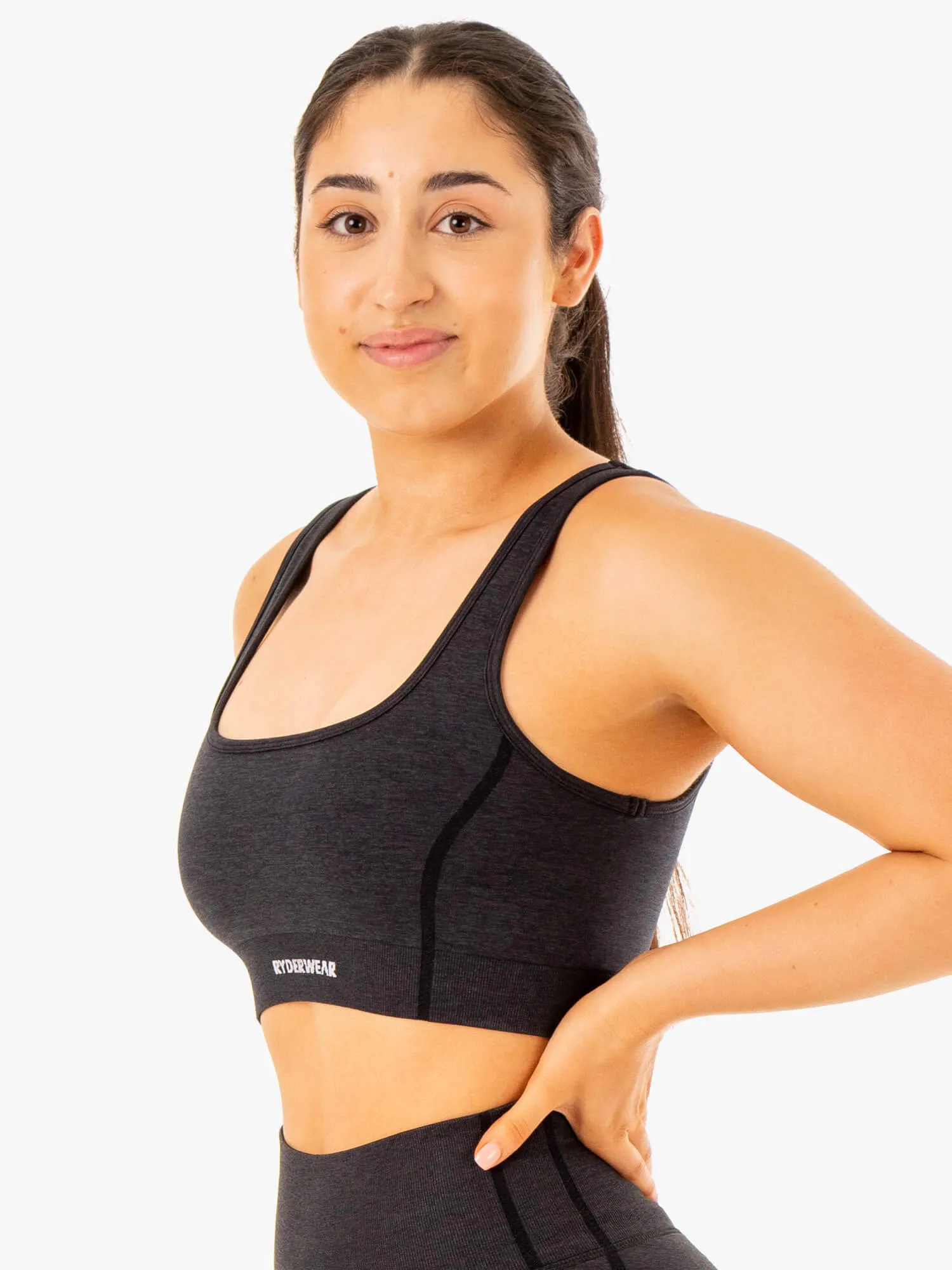 Enhance Seamless Sports Bra - Black sold by Ryderwear product image thumbnail 3