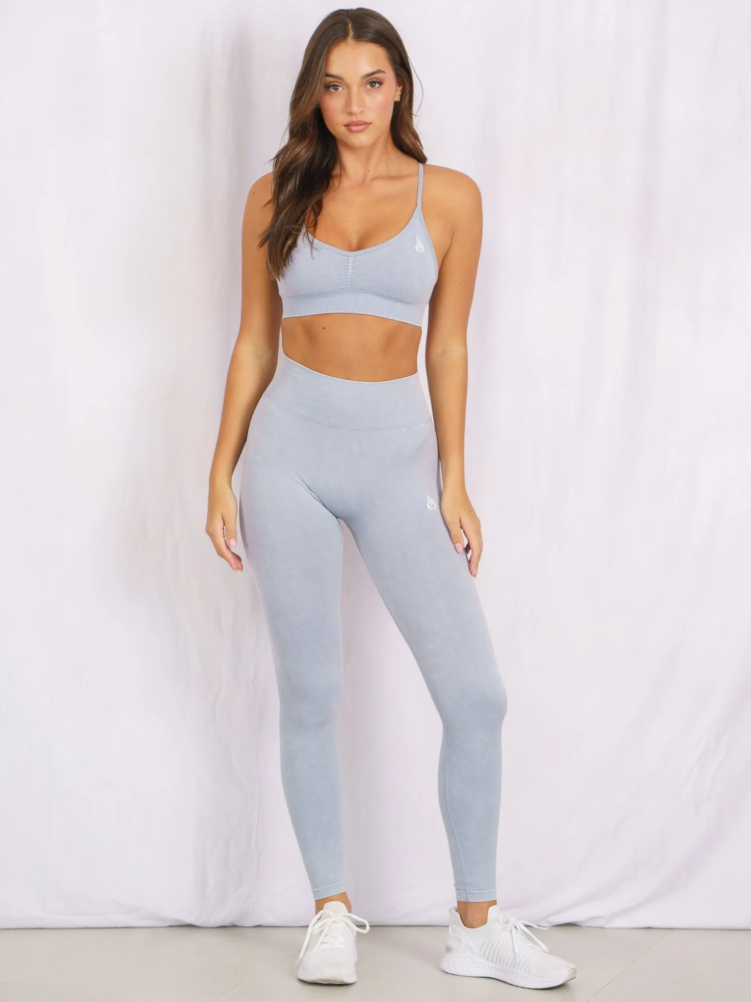 Stonewash Scrunch Seamless Leggings - Dusty Blue Stonewash sold by Ryderwear product image thumbnail 5