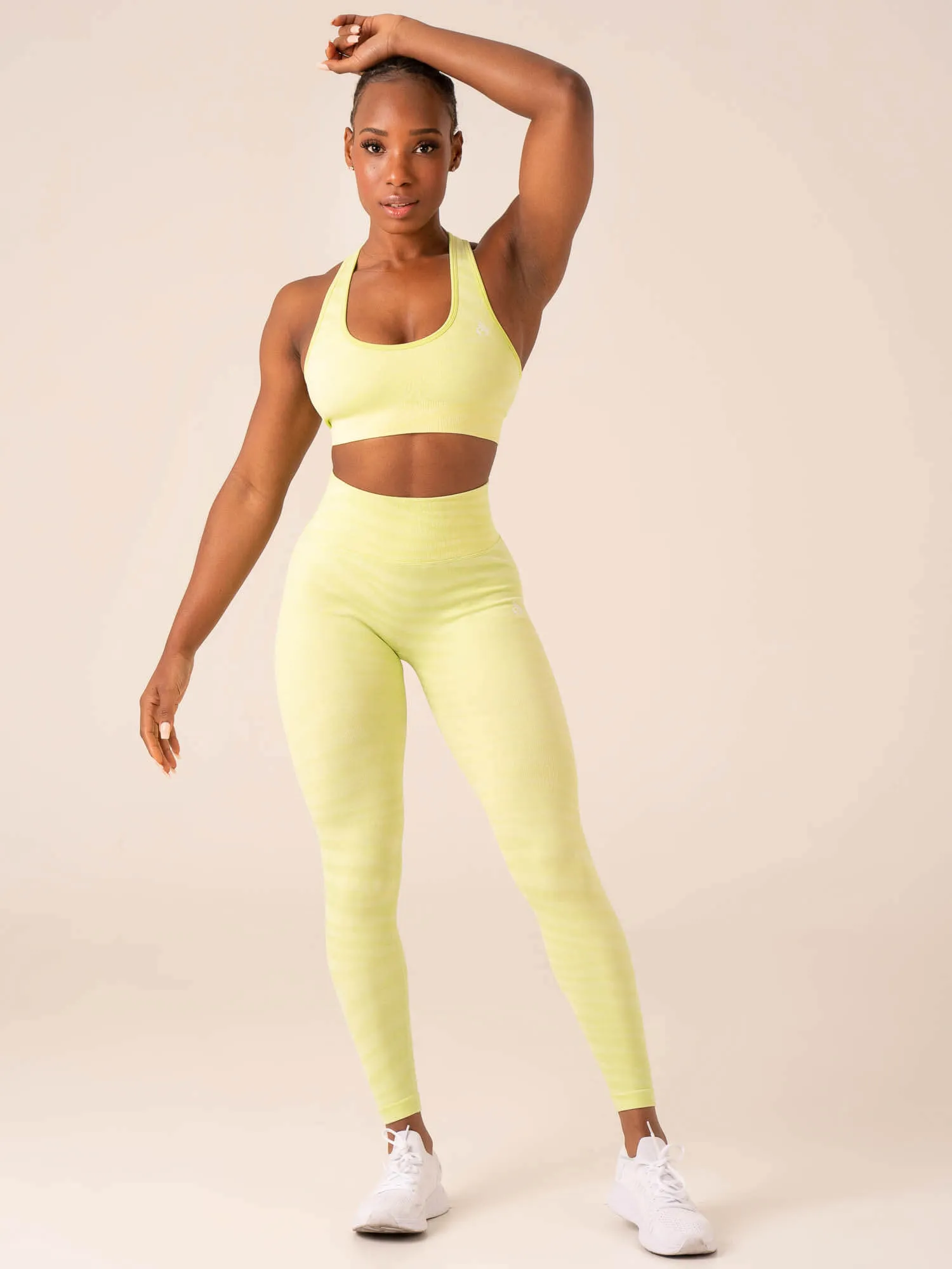 Zebra Seamless Leggings - Lime Zebra sold by Ryderwear product image thumbnail 4