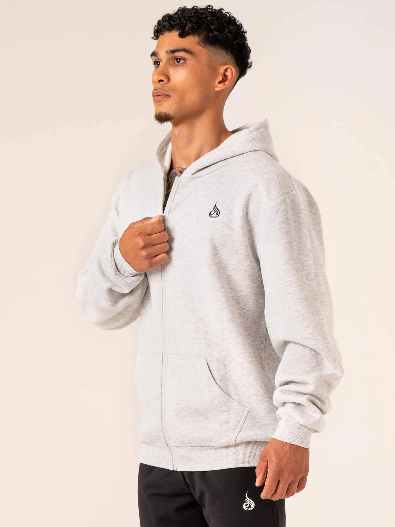 Emerge Track Jacket - Snow Grey Marl sold by Ryderwear product image thumbnail 3