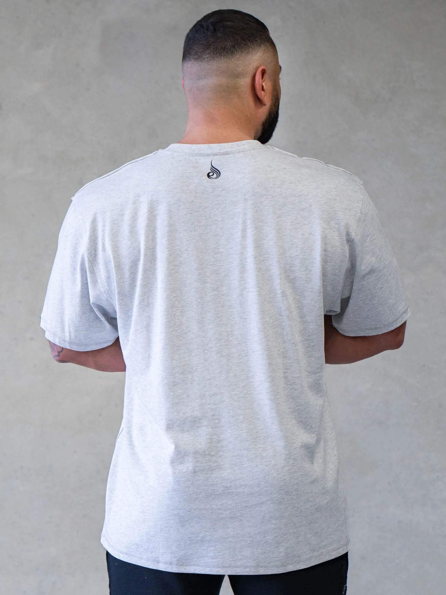 Force Oversized T-Shirt - Chalk Grey Marl sold by Ryderwear product image thumbnail 4