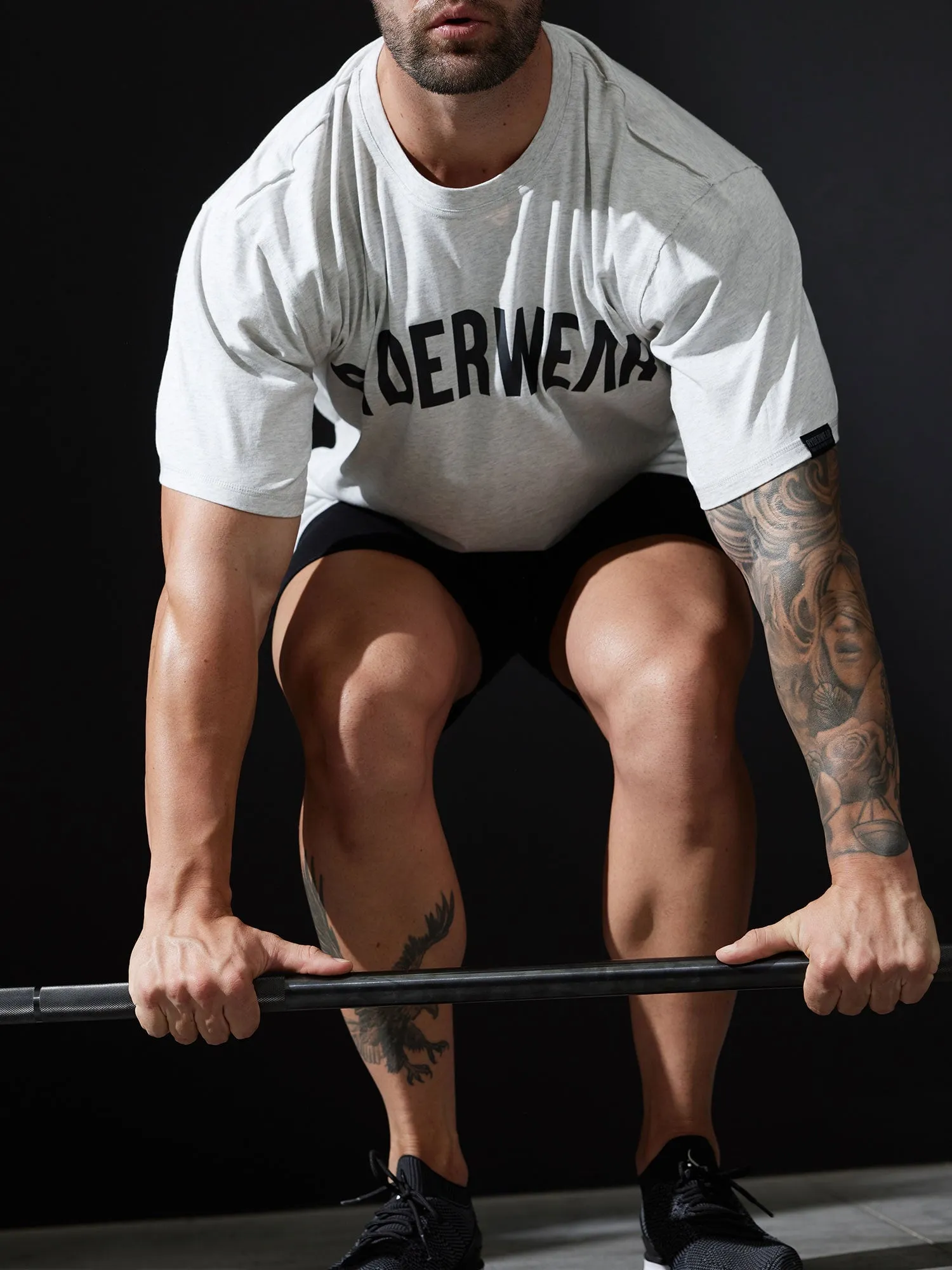 Force Oversized T-Shirt - Chalk Grey Marl sold by Ryderwear product image thumbnail 2